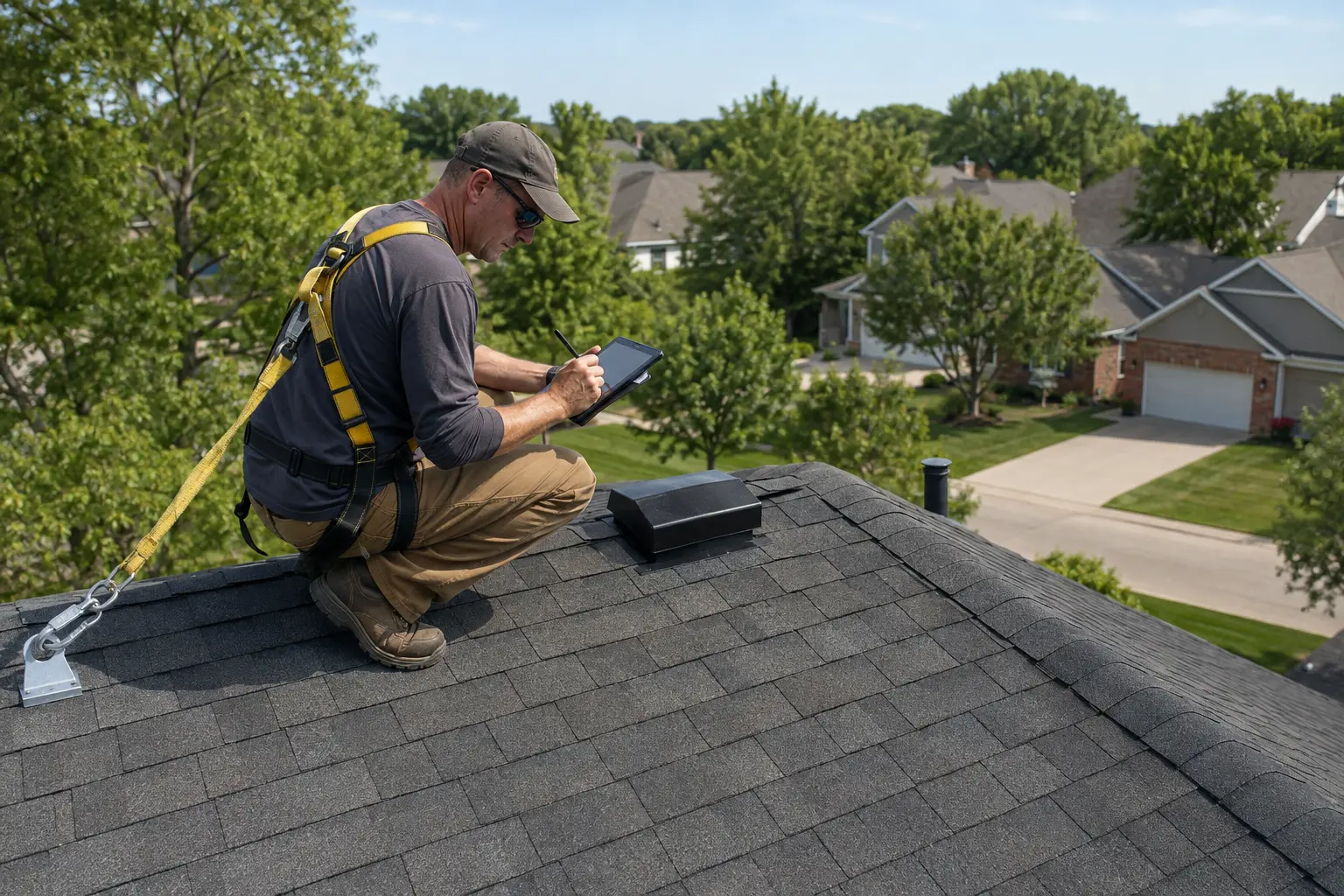 Representative view of roof conditions after severe weather